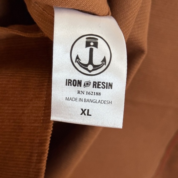 Iron & Resin Brown Corduroy Shirt Jacket Overshirt new w/o tags! - Picture 3 of 3